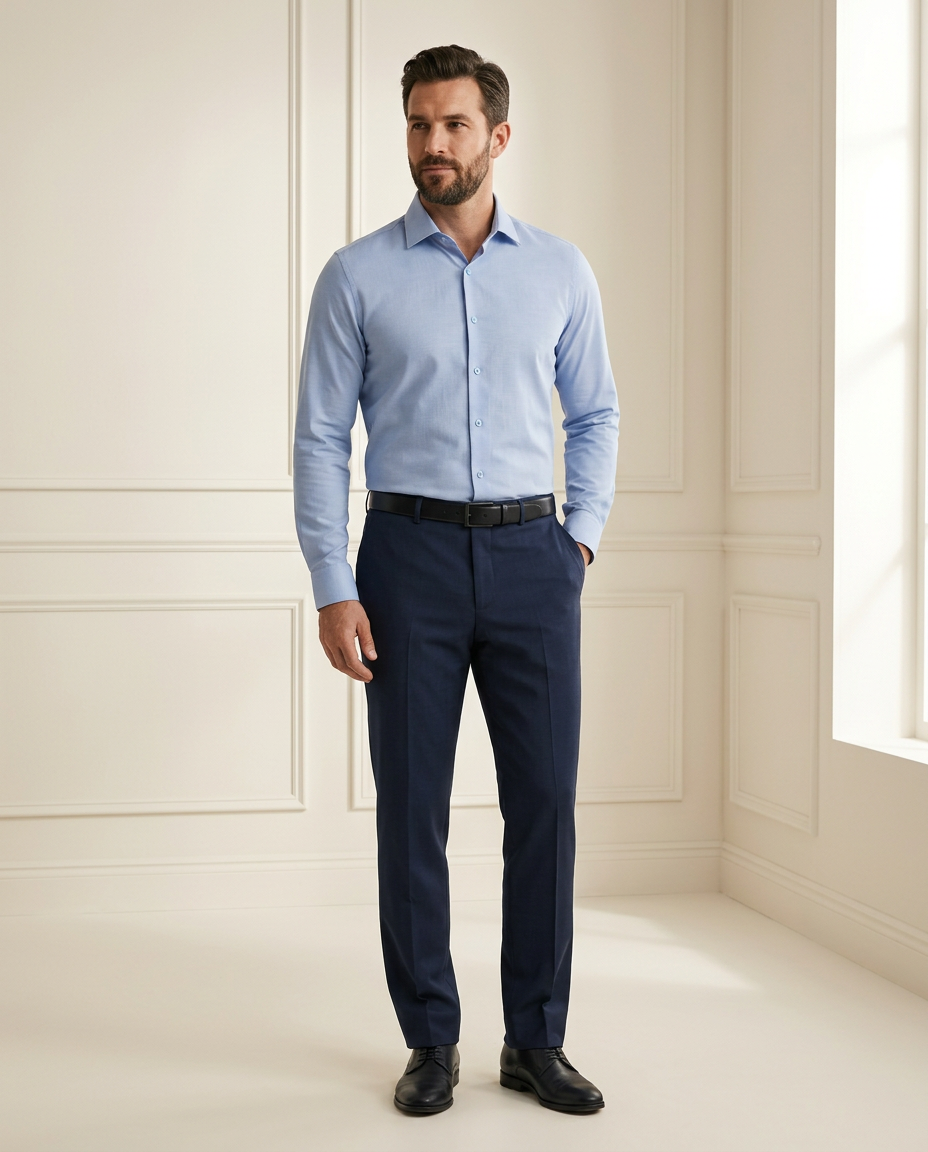 Camisa formal-sport manga larga
