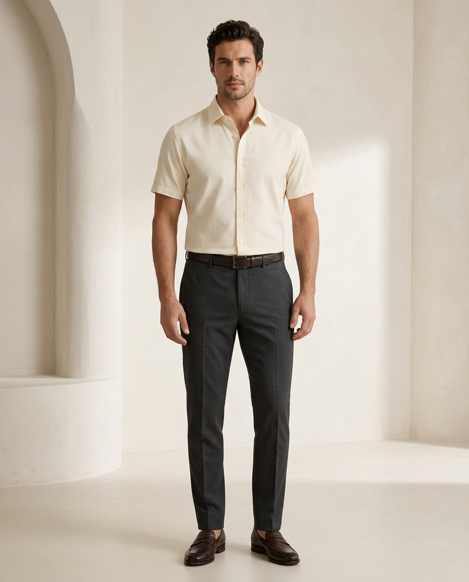 Camisa formal-sport manga corta